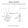 thumbnail image 4 of Rosec Jewels Lab Grown Diamond Pendant Cluster (EF-VS Quality) | Teardrop Necklace for Birthday, 925 Sterling Silver, 4 of 6
