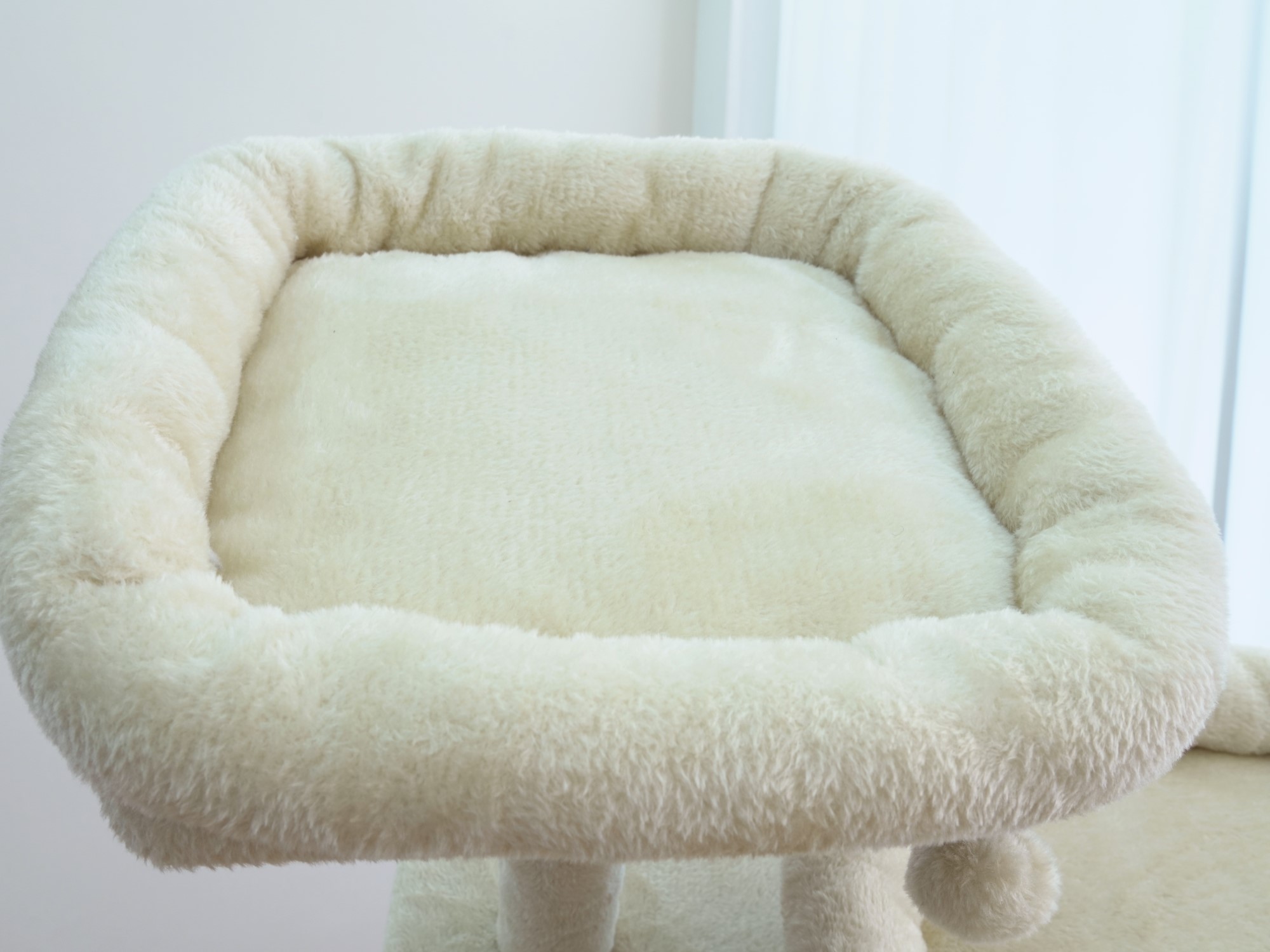 Vibrant Life Heavy Duty 8-Level 66" Cat Tree with Two Condos, Scratching Ramps, and Hammocks, Beige
