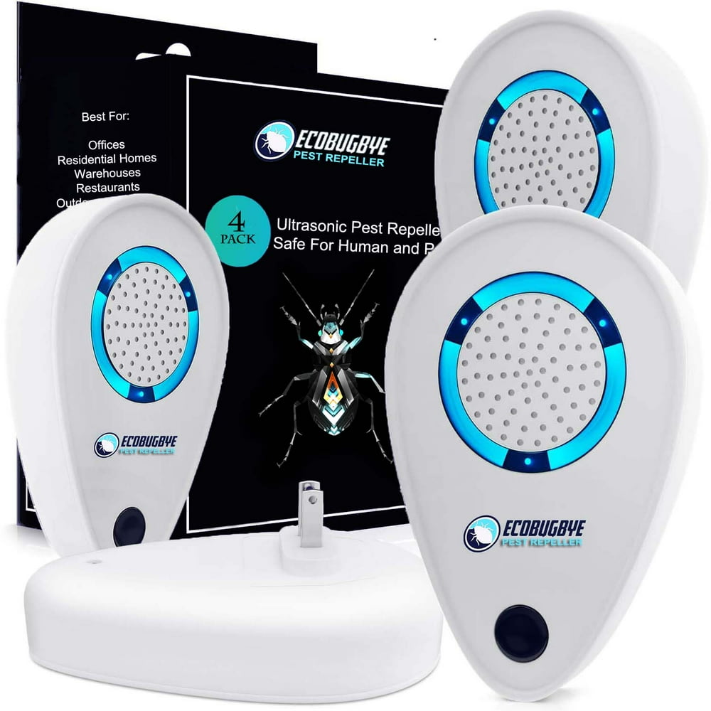 4 Pack Ultrasonic Pest Repeller, Pest Control, Electronic Plugin