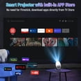 thumbnail image 3 of Proyector FEARWIKY Mini 4K 1080P WiFi Bluetooth 180° giratorio, 3 of 8