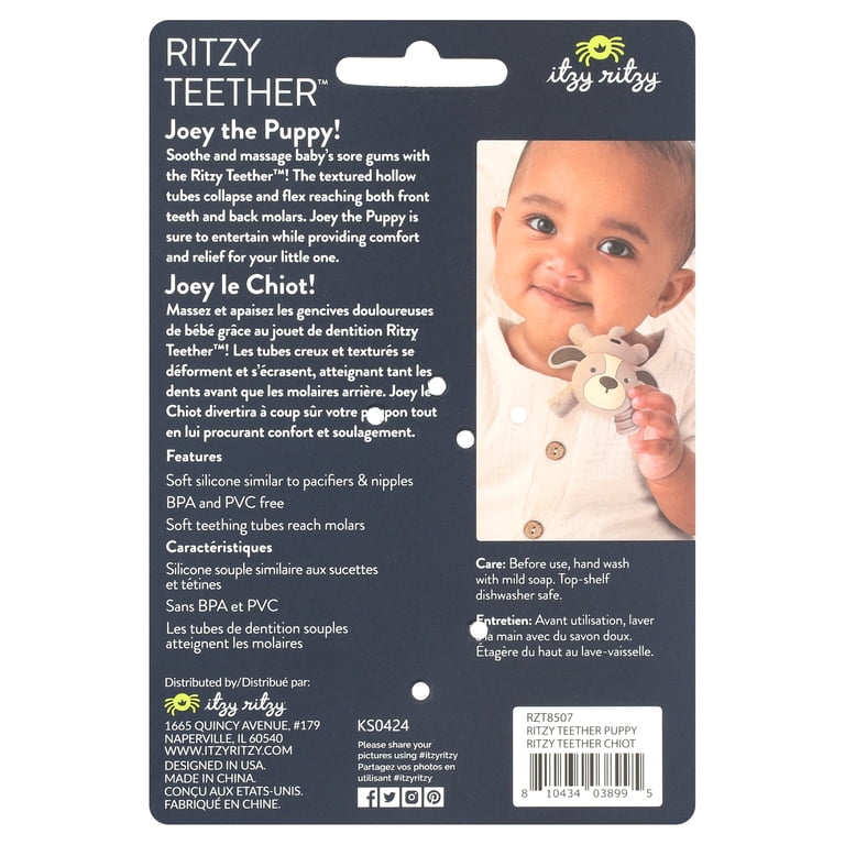 Itzy Ritzy Ritzy Teether Puppy, Textured Silicone photo 6