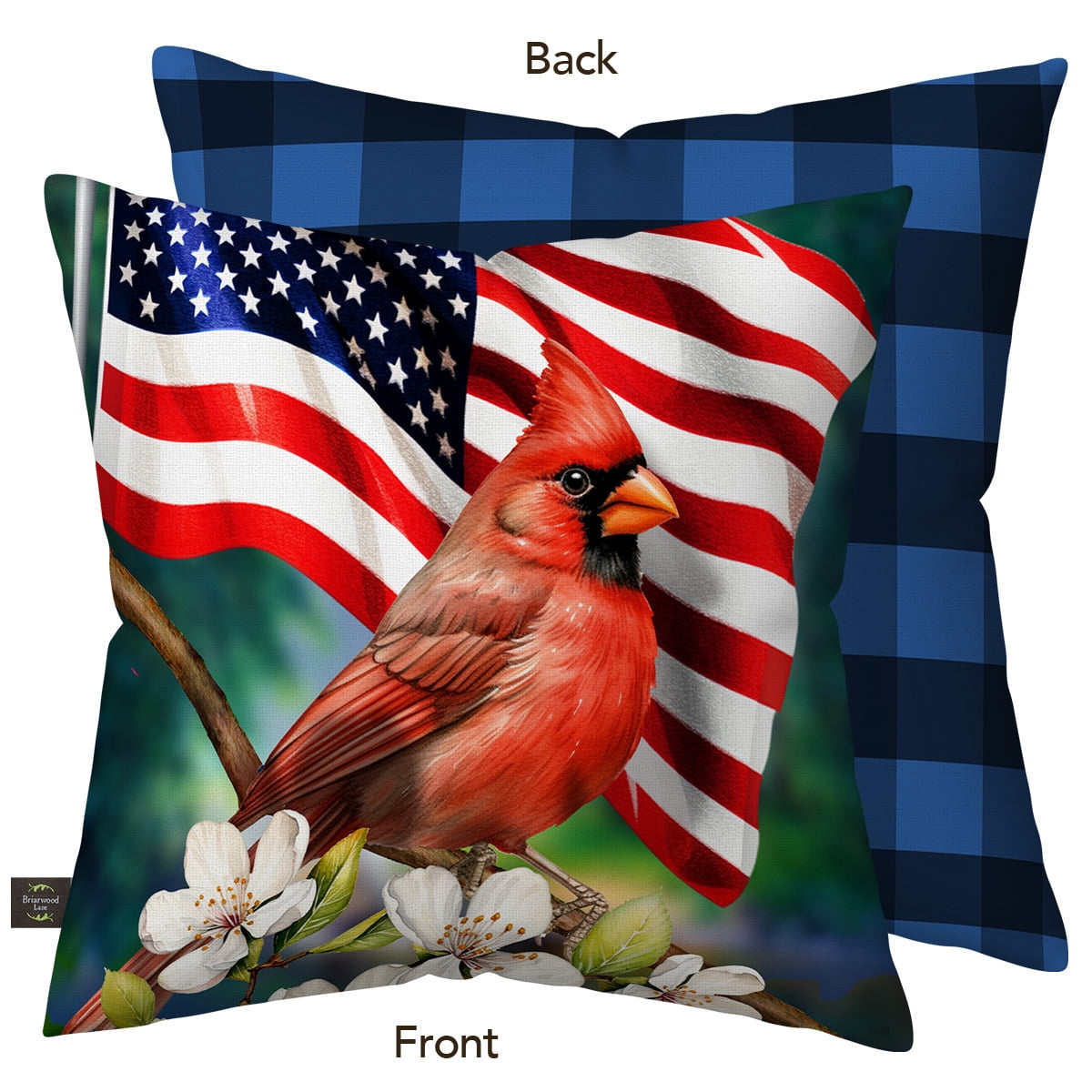 Briarwood Lane Spring Indoor/Outdoor Pillow 17x17 American Cardinal For Spring Pillow