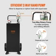 thumbnail image 3 of VEVOR 30 Gallon Gas Caddy, Fuel Storage Tank with Wheels, Portable Fuel Caddy with Manuel Transfer Pump, Gasoline Diesel Fuel Container for Cars, Lawn Mowers, ATVs, Boats, More, Black, 3 of 9