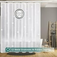 thumbnail image 2 of Shower Curtain Liner, 100% Waterproof Peva Shower Curtains with 3 Duty Heavy Bottom Magnets and 12 Rust Proof Grommets, 72x72 Weighted Shower Liner for Shower Stall, Bathtubs, 2 of 13