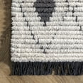 thumbnail image 3 of nuLOOM Joanna Diamond Trellis Soft Shag Fringe Area Rug, 2' 8" x 8', Runner, Joanna Beige, 3 of 5