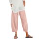 thumbnail image 1 of Gibobby pantalones deportivos mujer Pantalón de mujer Cintura recortada Color suelto y pantalones Harem Lino elástico con bolsillo Mujer Pantalones casuales (Rosa, XL), 1 of 5