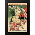 thumbnail image 2 of Cheret, Jules 17x24 Black Modern Framed Museum Art Print Titled - Paris Courses, 2 of 5