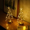 thumbnail image 5 of Amerteer 13Inch LED Christmas Tree Light, Crystal Tabletop Christmas Tree Holiday Decoration Set for Indoor Home Tabletop Xmas Party Decoration, Easy Assembly and Stand, 5 of 7