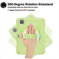thumbnail image 2 of Kids Case for iPad Pro 11 Inch (2022/2021/2020/2018 Model), iPad Air 5/4 (10.9-Inch), Military Grade Shockproof Rugged Protective Cover with Built-in Stand/Pencil Holder Shoulder Strap, Green White, 2 of 12