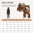 thumbnail image 4 of Fuzoiu Haystack Meditating Cat Print Women's Long-Sleeved Pajama,Lounge Button Down Nightwear,Womens Notch Collar Pajama Set-Small, 4 of 7