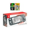 New Nintendo Switch Lite Gray Console Bundle with 2 Games: Luigi's Mansion 3, and Super Mario Maker 2. 2019 Latest Console and Games!