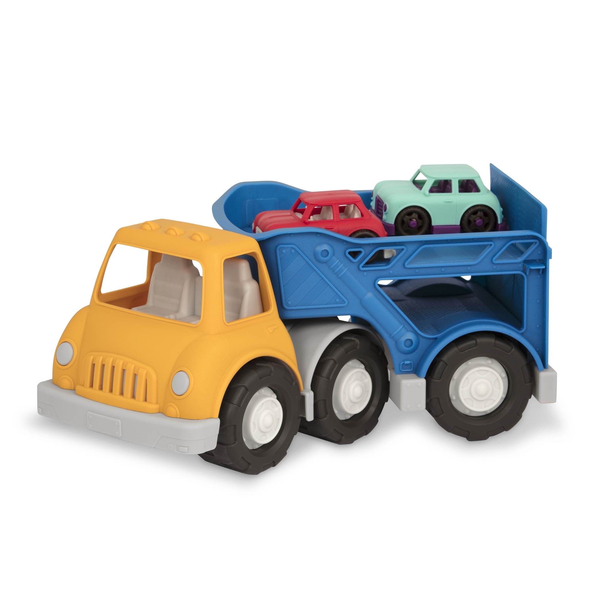 Battat Car Carrier Toy Truck with 2 Mini Cars, Toddler and Preschool Toys