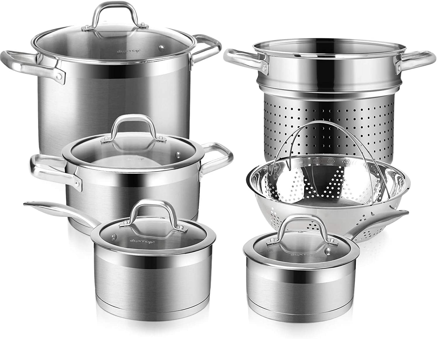 Professional Stainless Steel Induction Cookware Set 10PC Kitchen Pots