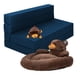 thumbnail image 1 of Sillón Plegable Matrimonial Atlas Azul Marino + Cama para Perro y Peluche de Oso, 1 of 5