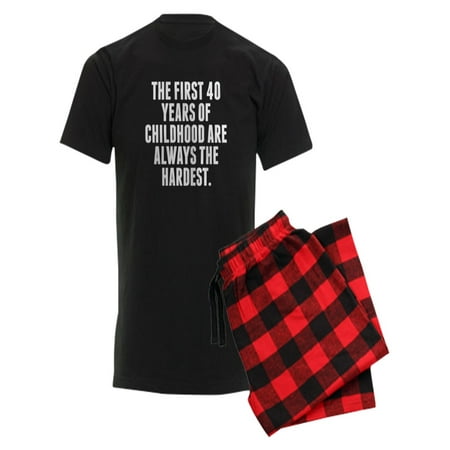 

CafePress - The First 40 Years Of Childhood Pajamas - Men s Dark Pajamas