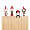thumbnail image 3 of Ambesonne Christmas Duvet Cover Set, Wooden Fences Humor, Twin, Tan Red, 3 of 3