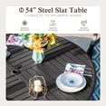 thumbnail image 6 of Sophia & William 7 Piece Outdoor Patio Dining Sets Metal 54" Round Table and Stackable Stackable Chairs Set for 6, 6 of 8