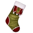 thumbnail image 2 of Vickerman KV203521 21 in. Burgundy &amp; Emerald Velvet Stocking, 2 of 3