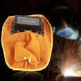 thumbnail image 5 of Casco de soldadura de piel de vaca, oscurecimiento solar automático, doble lente, antisalpicaduras, aislamiento térmico, protección para la cabeza de seguridad, 5 of 5