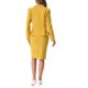 thumbnail image 3 of INSPIRAR CHIC Conjunto de Falda de 2 Piezas para Mujer Blazer Peplum Falda Lápiz de Cintura Alta Atuendo de Trabajo L Amarillo, 3 of 6