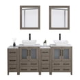 thumbnail image 4 of Vanity Art 72" Double Sink Freestanding Bathroom Vanity Set with Engineered Marble Top and Mirror, 4 of 9