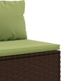 thumbnail image 5 of vidaXL 9 Piece Garden Sofa Set with Cushions Brown Poly Rattan, 5 of 5