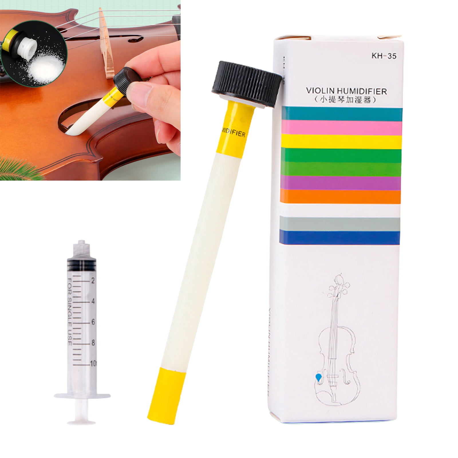 Portable Violin Humidifier for Anti-Cracking & Maintenance, String Instrument Care Tool for Musicians