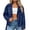 (New21)Blue, variant on ThriftyPlait Women's Faux Leather Casual Jacket Plus Size Zip Up Coat Fall Trendy Motorcycle Outfits Lightweight Loose Fit Classic Coat