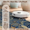 thumbnail image 6 of Design&I 9'x12' Washable Area Rug Nautical Seashell Starfish Kanagawa Wave Ocean Themed Turtle Round Refined for Master Suite, Under Bed, Sleek Flatweave Pet Friendly, 6 of 7