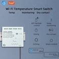 thumbnail image 2 of Interruptor Inteligente Tuya WiFi DC 7-32 V de 4 Canales con Sensor de Temperatura, Módulo de Contacto Seco Pasivo, Compatible con la Aplicación Smart Life., 2 of 5