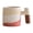 D, variant on Small Ceramic Tea Cup with Wooden Handle Shatterproof Coarse Pottery for Coffee or Tea Multicolor Gradient Glaze 1 Piece