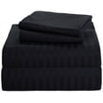 thumbnail image 1 of 900 Thread Count 100% Egyptian Cotton 3-Piece Fitted Sheet ( 1 Fitted Sheet + 2 Pillow Covers) 15 Inches Deep Pocket Size Stripe Pattern, 1 of 5