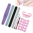 thumbnail image 1 of 8Pcs Professional Nail Art Manicure Pedicure Tool Set with Nail Sanding Sponge Files Buffer, for  and Artificial Nails, DIY Nail Manicure and Cleaning, 1 of 8