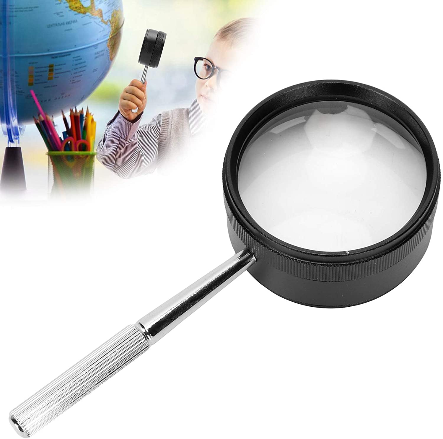 Magnifier Glass, Small Size Alloy Handheld Magnifying Glass 35X Optical