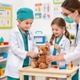 thumbnail image 2 of Kids Doctor Costume 9‑Piece, Scrub Doctor Outfit with White Lab Coat, Halloween Cosplay Dress‑Up Set for Girls 8‑12 Years Old, 2 of 5