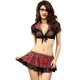 thumbnail image 1 of Ropa interior sexy estilo Europa y Estados Unidos, minifalda multicolor de manga corta para mujer, traje sexy para estudiante, 1 of 6