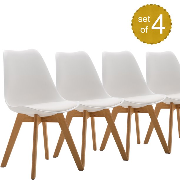 CLEARANCE! Dining Chair Set of 4, 19" x 21" x 32" Comfortable Shell