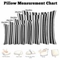 thumbnail image 5 of Throw Pillow Covers, Black Striped 16x16 Pillow Covers for Couch/Sofa/Bed, Modern Farmhouse Geometric Thine Stripes Decorative Square Linen Cushion Pillowcase for Home Decor, 5 of 9