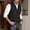 Black, variant on Men's Lapel Herringbone Vest Slim Fit Casual Formal Business Dress