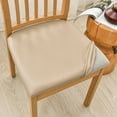 thumbnail image 3 of Muka Waterproof PU Leather Dining Chair Seat Covers Removable Chair Seat Cushion Cover Chair Seat Slipcovers Protector-Beige-4 Pcs, 3 of 8
