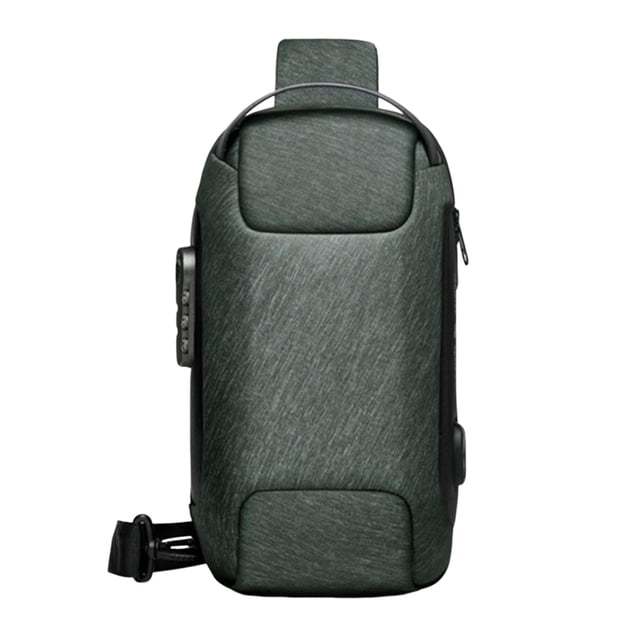 Mochila de Hombro Zulema Bolso Multipropósito Bloqueo de Pecho para Hombres Verde