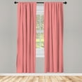 thumbnail image 4 of Ambesonne Retro Window Curtains, Floral Motifs-Like Shapes, Each 28" W x 63" L, Pastel Pink Pale Rose, 4 of 4