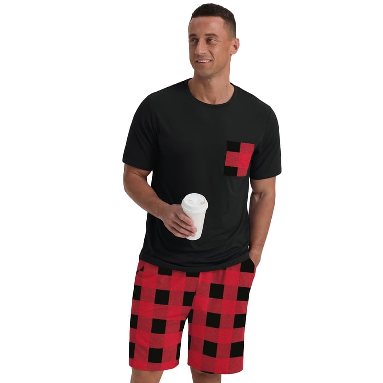 Giruns Men's Plaid Pajama Set with Shorts photo 8
