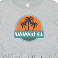 thumbnail image 4 of Inktastic Savannah Georgia Sunset Girls Toddler Dress, 4 of 5