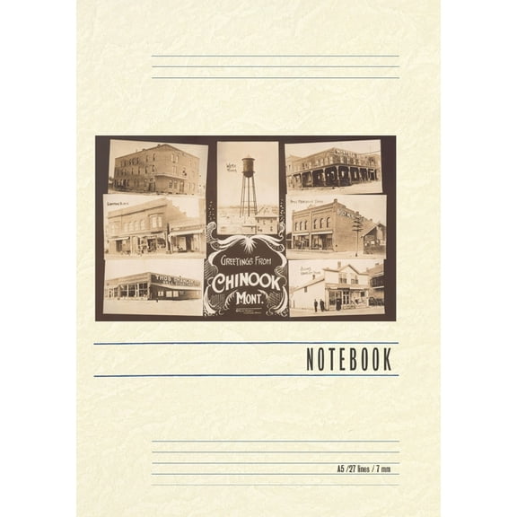 Vintage Lined Notebook Greetings from Chinook, (Paperback)