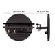 thumbnail image 3 of Wooden Wall-Mounted Shelf Organizer | Classic Round Decorative Rack for Entryway & Living Room | Natural Wood, Sturdy, Multi-Function Key Sunglasses Holder | 30x30x4.8cm | Black Brown Khaki | 1pc, 3 of 6