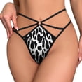 thumbnail image 2 of Cow Print&nbsp;black White Open Type Women's Panties Crotch Opening G-strings Thongs Lingeries Underwear, 2 of 7