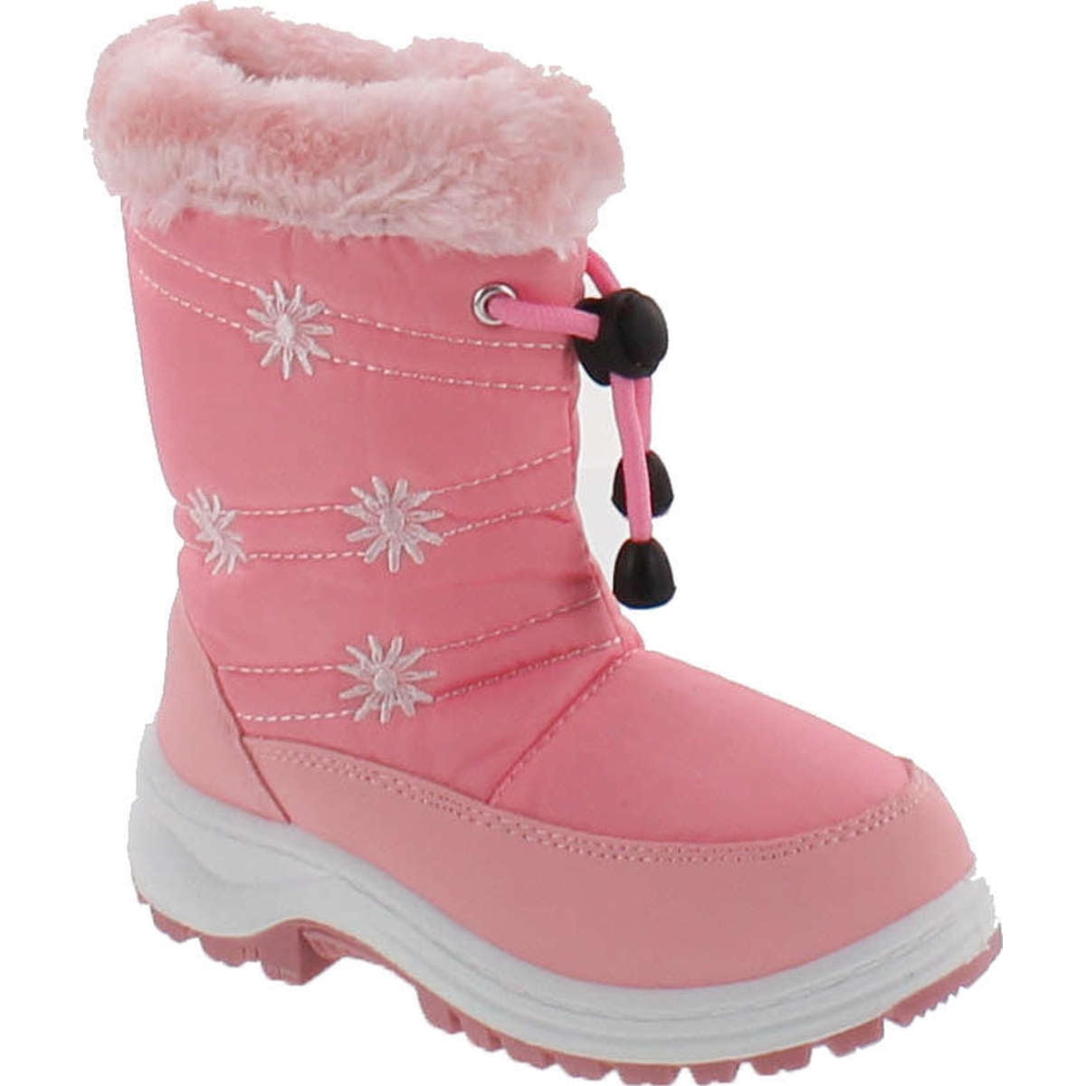 VIA PINKY SCARLETT-51F Children Girl Comfort Flower Warm Mid Calf Snow Boots by Via Pinky