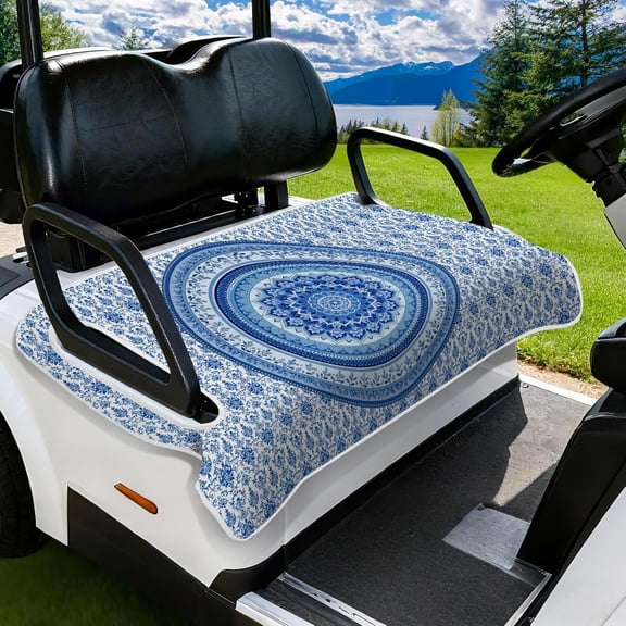 Mandala Golf Cart Seat Covers, Universal Fit for EZGO, Club Car, Yamaha 51"x31", 2 Passenger Golf Cart Seat Protector, Durable Washable