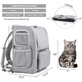 thumbnail image 2 of Pet Carrier Backpack Expandable Collapsible Dog Backpack Carrier for Small Dogs Cats, Breathable Pet Backpack Bag for Travel, 2 of 8